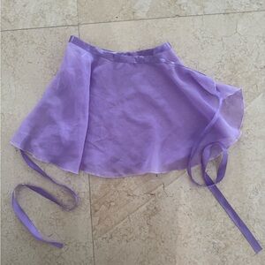 Purple Sheer Wrap Ballet Skirt